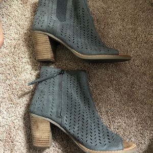 Open toe booties